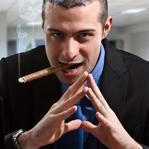 A well-dressed man smoking a cigar- Moss Bollinger LLP