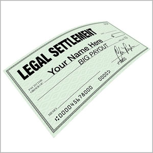 A legal settlement check- Moss Bollinger LLP