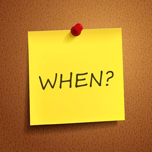 A conceptual illustration depicting the question "when?"- Moss Bollinger LLP