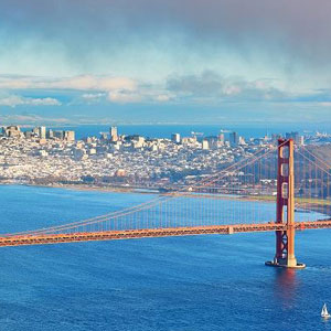 Golden Gate Bridge against a cloudy sky- Moss Bollinger LLP