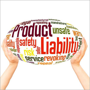 person holding a large ball with words related to product liability - Moss Bollinger LLP