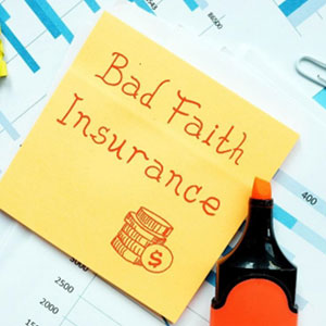 Image of insurance paperwork with misleading terms, illustrating bad faith insurance tactics - Moss Bollinger LLP.